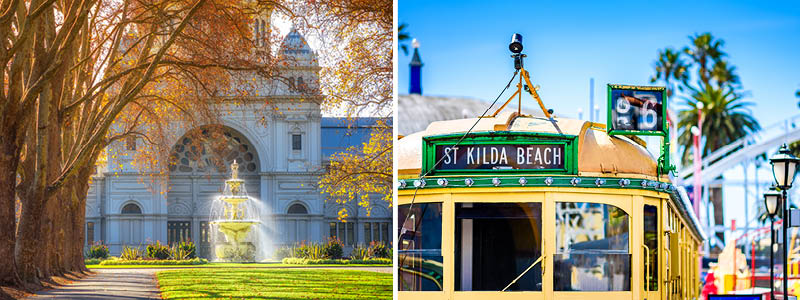 Se Den Kongelige Botaniske Have og St Kilda Beach i Melbourne, Australien