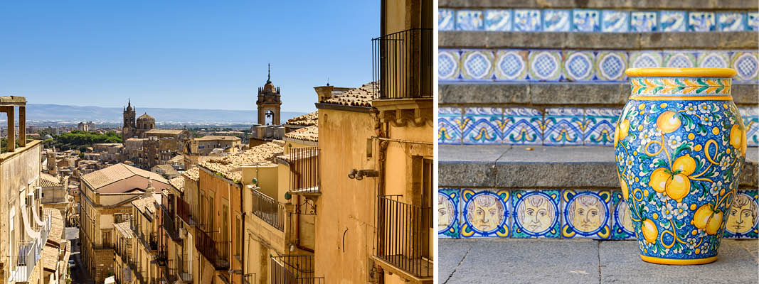 Caltagirone p Sicilien, Italien