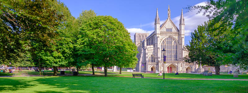 Katedralen i Winchester, Hampshire, England