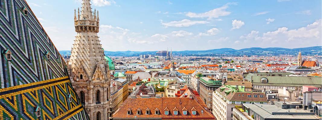 Wien fra toppen med domkirken Stephansdom