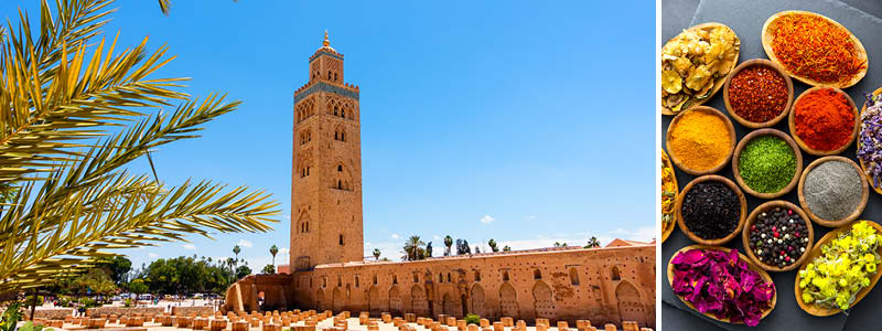 Den berømte Koutoubia moské, Marokko