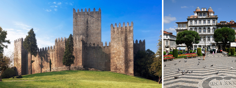 Guimarães og middelalderborg og bycentrum.