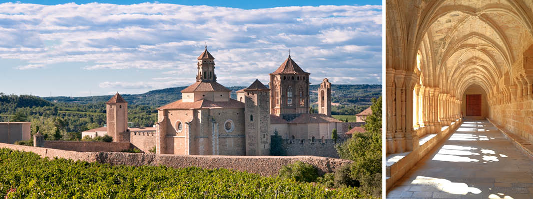 Det imponerende kloster i Poblet, Spanien
