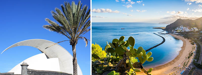 Tag med til Santa Cruz, hvor Auditorio de Tenerife ogPlaya de las Teresitas venter.