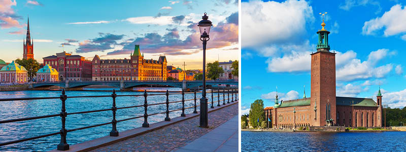 Gamla stan og Stadshuset - Stockholm