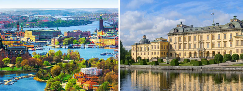 Gamla stan og Drottningholm.