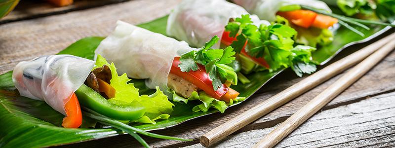 Skønne vietnamesiske forårsruller