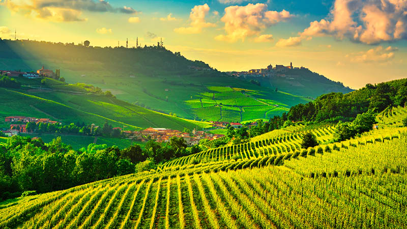 Det eventyrlige landskab i Piemonte regionen