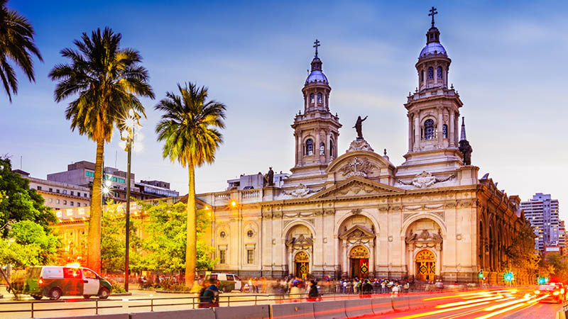 Plaza de Armas i Santiago i Chile