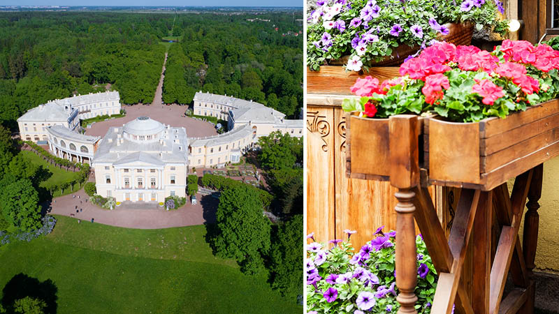 Pavlovsk Palads og stemning i Sankt Petersborg, Rusland