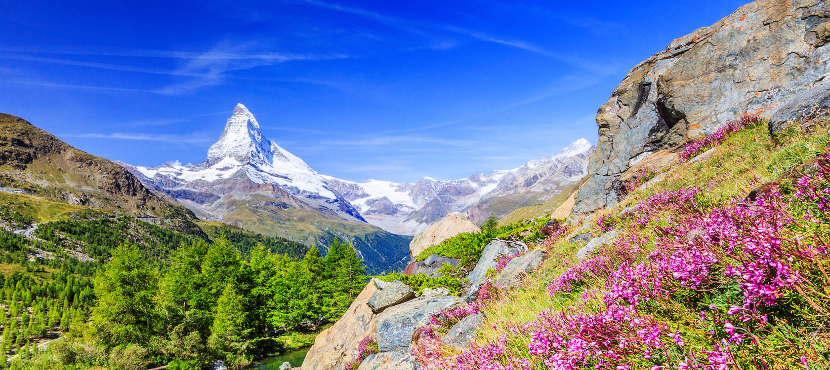 Fantastisk natur og udsigter i Zermatt, Schweiz