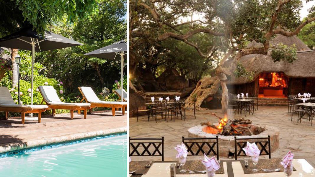 pool og udendørs restaurant sydafrika rejse